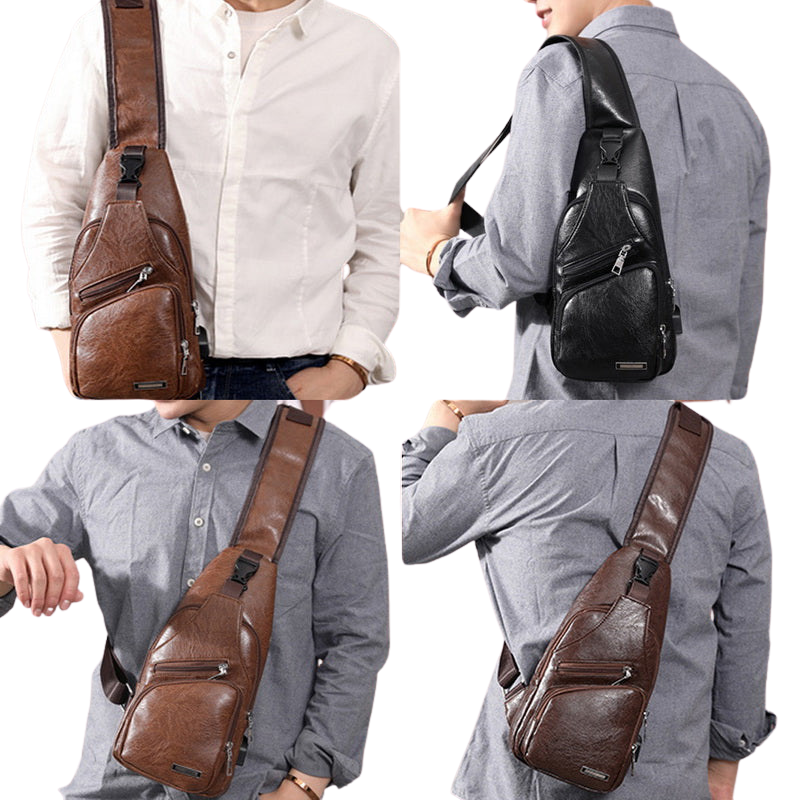 USB Charging Diagonal Chest Bag